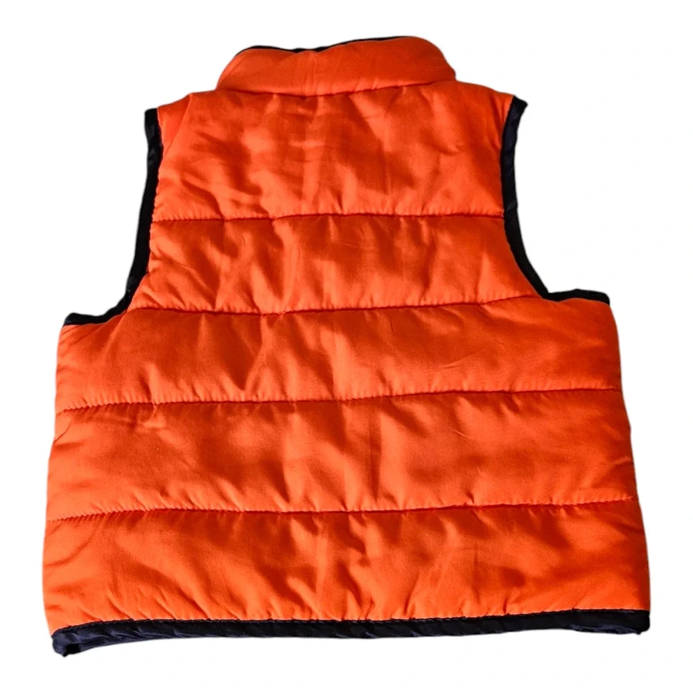 Kids Headquarters Size 6-9M Orange Sleeveless Full Zip Closure Jacket